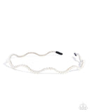 Palatable Pearls - White Headband - Paparazzi Accessories Bedazzle Me Pretty Mobile Fashion Boutique