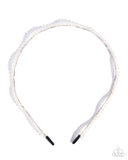 Palatable Pearls - White Headband - Paparazzi Accessories Bedazzle Me Pretty Mobile Fashion Boutique