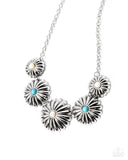 Palm Tree Promenade - White Complete Look  - Paparazzi Accessories Bedazzle Me Pretty Mobile Fashion Boutique