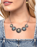 Palm Tree Promenade - Yellow Complete Look  - Paparazzi Accessories Bedazzle Me Pretty Mobile Fashion Boutique
