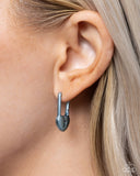 Pampered Padlock - Blue Earrings - Paparazzi Accessories Earrings Bedazzle Me Pretty Mobile Fashion Boutique