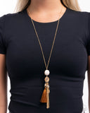 Pampered Panache - Gold Necklace - Paparazzi Accessories Necklace Bedazzle Me Pretty Mobile Fashion Boutique
