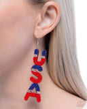 Pampered Patriot - Multi Earrings - Paparazzi Accessories Earrings Bedazzle Me Pretty Mobile Fashion Boutique