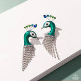 Pampered Peacock - Multi Earrings - Paparazzi Accessories Earrings Bedazzle Me Pretty Mobile Fashion Boutique