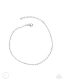 Pampered Pondering - Silver Anklet - Paparazzi Accessories Anklet Bedazzle Me Pretty Mobile Fashion Boutique