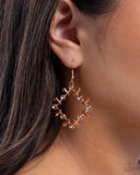 Pampered Promise - Brown Earrings - Paparazzi Accessories Earrings Bedazzle Me Pretty Mobile Fashion Boutique