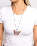 Papillon Pizzazz - Multi Necklace - Paparazzi Accessories Necklace Bedazzle Me Pretty Mobile Fashion Boutique