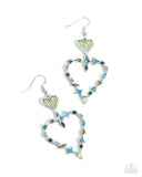 Parallel Passion - Green Earrings - Paparazzi Accessories Earrings Bedazzle Me Pretty Mobile Fashion Boutique