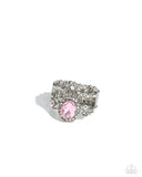Parisian Pinnacle - Pink Ring - Paparazzi Accessories Ring Bedazzle Me Pretty Mobile Fashion Boutique
