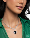 Parisian Playdate - Black Necklace - Paparazzi Accessories Necklace Bedazzle Me Pretty Mobile Fashion Boutique