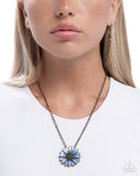 Parisian Posy - Brass Necklace - Paparazzi Accessories Necklace Bedazzle Me Pretty Mobile Fashion Boutique