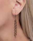 Parisian Posy - Copper Necklace - Paparazzi Accessories Necklace Bedazzle Me Pretty Mobile Fashion Boutique