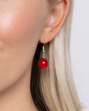 Parisian Press - Red Necklace - Paparazzi Accessories Necklace Bedazzle Me Pretty Mobile Fashion Boutique