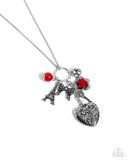 Parisian Press - Red Necklace - Paparazzi Accessories Necklace Bedazzle Me Pretty Mobile Fashion Boutique