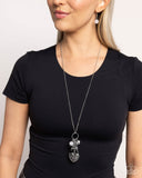 Parisian Press - White Necklace - Paparazzi Accessories Necklace Bedazzle Me Pretty Mobile Fashion Boutique
