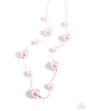 Park Avenue Pearls - Pink Necklace - Paparazzi Accessories Necklace Bedazzle Me Pretty Mobile Fashion Boutique