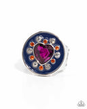 Parlor Painting - Blue Ring - Paparazzi Accessories Ring Bedazzle Me Pretty Mobile Fashion Boutique