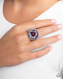 Parlor Painting - Blue Ring - Paparazzi Accessories Ring Bedazzle Me Pretty Mobile Fashion Boutique