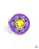 Parlor Painting - Purple Ring - Paparazzi Accessories Ring Bedazzle Me Pretty Mobile Fashion Boutique