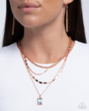 Partnership Promise - Copper Necklace - Paparazzi Accessories Necklace Bedazzle Me Pretty Mobile Fashion Boutique