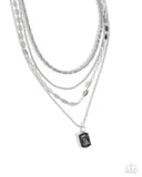 Partnership Promise - Silver Necklace - Paparazzi Accessories Necklace Bedazzle Me Pretty Mobile Fashion Boutique