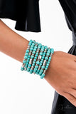 Party Crusher - 2021 - Blue Zi Collection Bracelet - Paparazzi Accessories Bedazzle Me Pretty Mobile Fashion Boutique