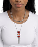 Passionate Pageantry - Red Necklace - Paparazzi Accessories Necklace Bedazzle Me Pretty Mobile Fashion Boutique