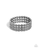 Passionate Pattern - Silver Bracelet - Paparazzi Accessories Bracelet Bedazzle Me Pretty Mobile Fashion Boutique