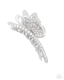 Pastoral Pearls - White Hair Clip - Paparazzi Accessories Hair Clip Bedazzle Me Pretty Mobile Fashion Boutique