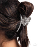 Pastoral Pearls - White Hair Clip - Paparazzi Accessories Hair Clip Bedazzle Me Pretty Mobile Fashion Boutique