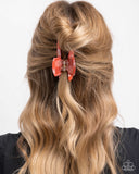 Patchwork Promise - Red Hair Clip - Paparazzi Accessories Hair Clip Bedazzle Me Pretty Mobile Fashion Boutique