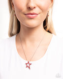 Patriotic Passion - Red Necklace - Paparazzi Accessories Necklace Bedazzle Me Pretty Mobile Fashion Boutique