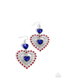 Patriotic Pattern - Multi Earrings - Paparazzi Accessories Earrings Bedazzle Me Pretty Mobile Fashion Boutique