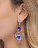 Patriotic Pattern - Multi Earrings - Paparazzi Accessories Earrings Bedazzle Me Pretty Mobile Fashion Boutique