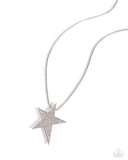 Patriotic Performer - White Necklace - Paparazzi Accessories Necklace Bedazzle Me Pretty Mobile Fashion Boutique