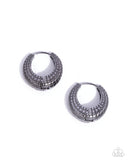 Pattern Permanence - Black Earrings - Paparazzi Accessories Earrings Bedazzle Me Pretty Mobile Fashion Boutique