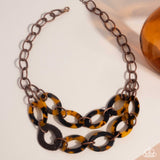 Patterned Presto - Copper Necklace - Paparazzi Accessories Necklace Bedazzle Me Pretty Mobile Fashion Boutique