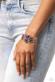 Peacock Plume - Purple Bracelet - Paparazzi Accessories Bracelet Bedazzle Me Pretty Mobile Fashion Boutique