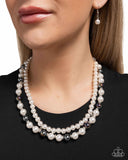 Pearl Pageantry - Purple Necklace - Paparazzi Accessories Necklace Bedazzle Me Pretty Mobile Fashion Boutique