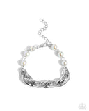 Pearl Pairing - Silver Bracelet - Paparazzi Accessories Bracelet Bedazzle Me Pretty Mobile Fashion Boutique