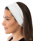 Pearl Prelude - White Headband - Paparazzi Accessories Bedazzle Me Pretty Mobile Fashion Boutique