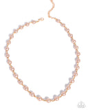 Pearl Premiere - Brown Necklace - Paparazzi Accessories Necklace Bedazzle Me Pretty Mobile Fashion Boutique