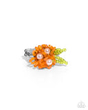 Pearl Priority - Orange Ring - Paparazzi Accessories Ring Bedazzle Me Pretty Mobile Fashion Boutique