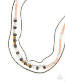 Pearl Profession - Brass Necklace - Paparazzi Accessories Necklace Bedazzle Me Pretty Mobile Fashion Boutique