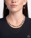 Pearl Profession - Brass Necklace - Paparazzi Accessories Necklace Bedazzle Me Pretty Mobile Fashion Boutique