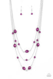 Pearlicious Pop - Purple Necklace - Paparazzi Accessories Necklace Bedazzle Me Pretty Mobile Fashion Boutique