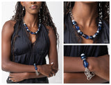 Pearly Patron - Blue Complete Look  - Paparazzi Accessories Bedazzle Me Pretty Mobile Fashion Boutique