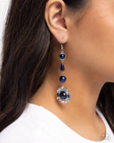 Pearly Plot Twist - Blue Earrings - Paparazzi Accessories Earrings Bedazzle Me Pretty Mobile Fashion Boutique