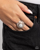 Pearly Podium - Copper Ring - Paparazzi Accessories Ring Bedazzle Me Pretty Mobile Fashion Boutique