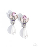 Pearly Promenade - Multi Post Earrings - Paparazzi Accessories Post Earrings Bedazzle Me Pretty Mobile Fashion Boutique